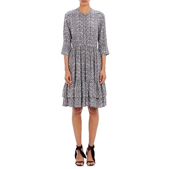 Ulla Johnson Dresses & Skirts - Ulla Johnson Batik-Print Silk Midi Dress in Slate, Size 2